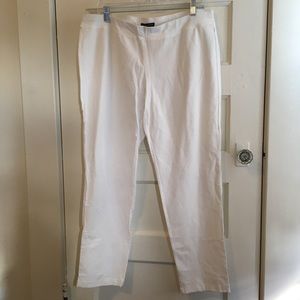 Eileen Fisher system crepe white pants
